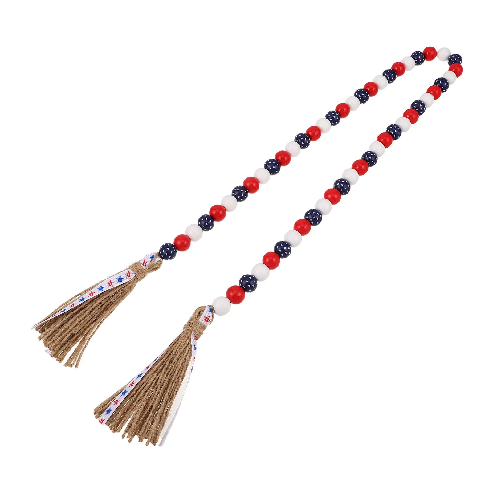 

Farmhouse Vase Rustic Bead Garland Wood Beaded Tassel Wreath Home Decor Festival Door Fall Wood DIY Accessories