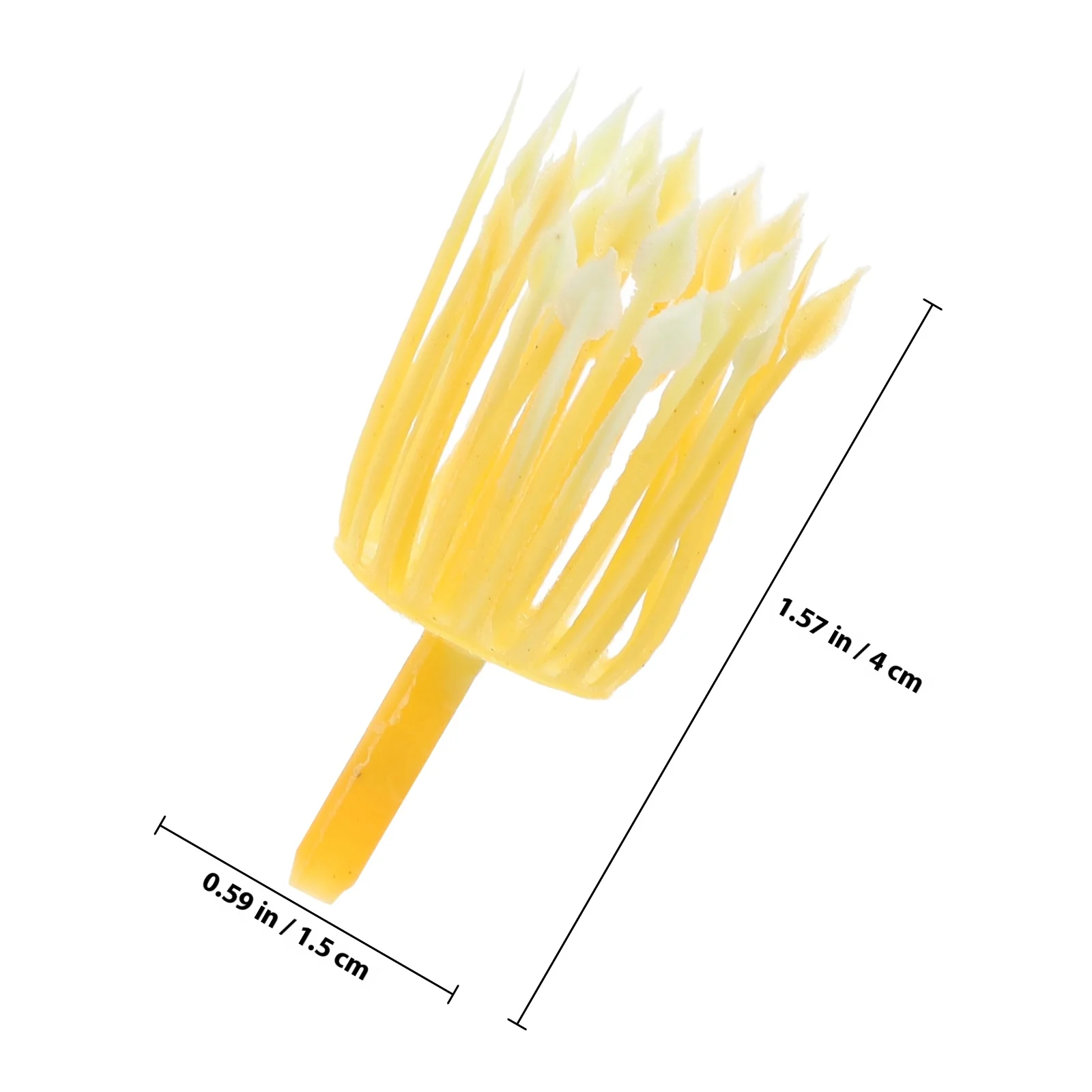 30 قطعة من الزهور المحاكاة للسبع البلاستيكية الواقعية DIY الزهور الاصطناعية لصنع البطاقات إكليل القصاصات باللون الأصفر