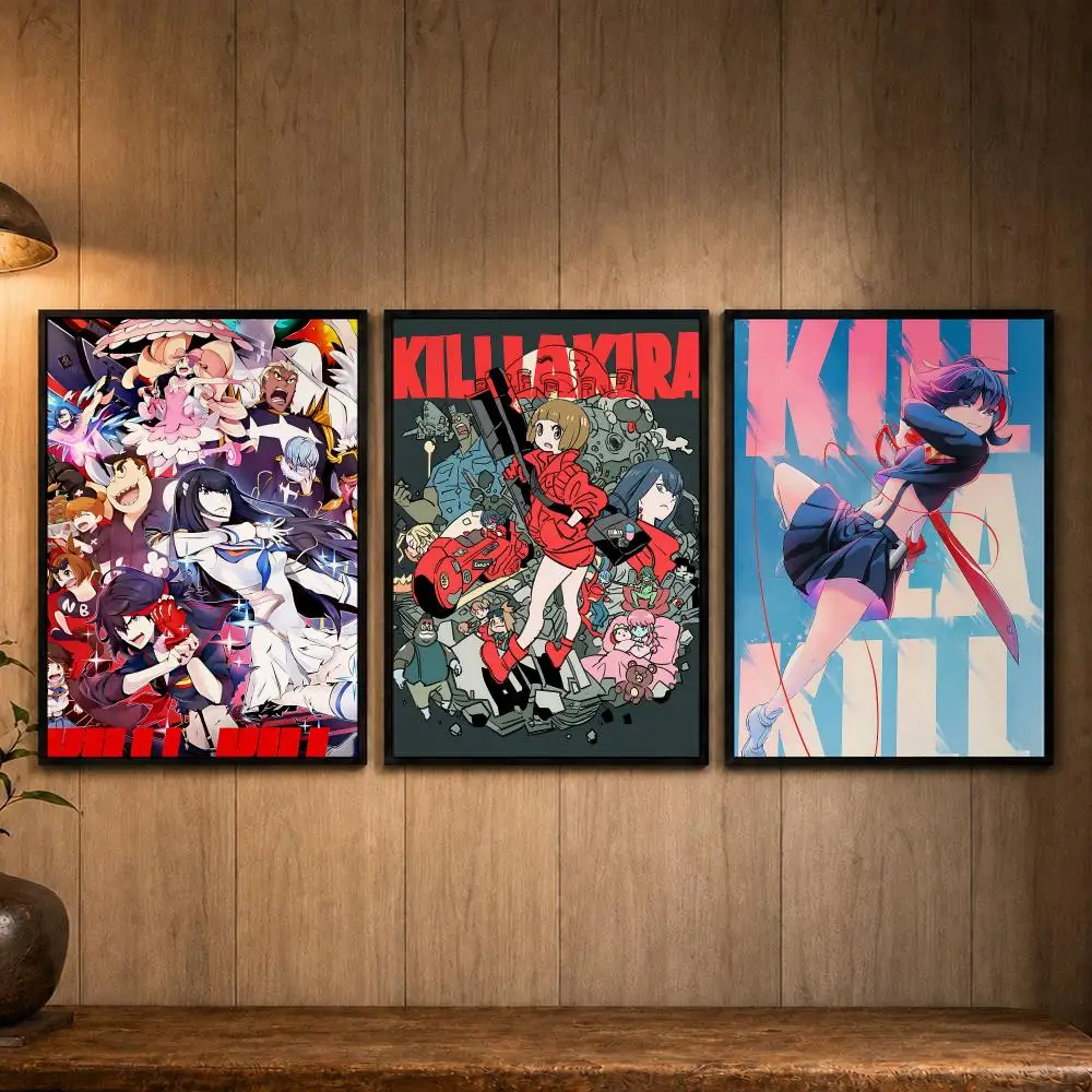 Rock Anime K-Kill la KillS Poster Self-adhesive Art Poster Decoracion Painting Wall Art White Kraft Paper Home Decor
