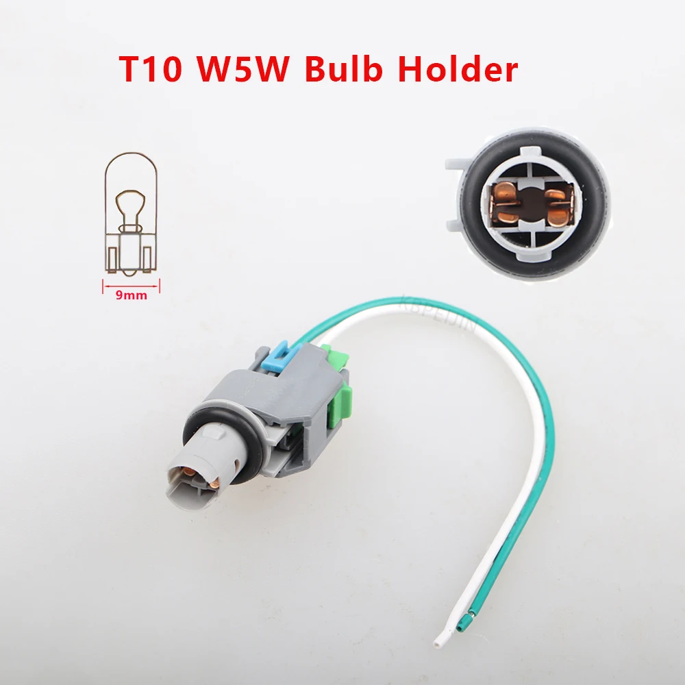 

1 комплект для Jeep Liberty Cherokee T10 W5W, держатель лампы, автомобильный светильник, адаптер, разъем, аксессуары