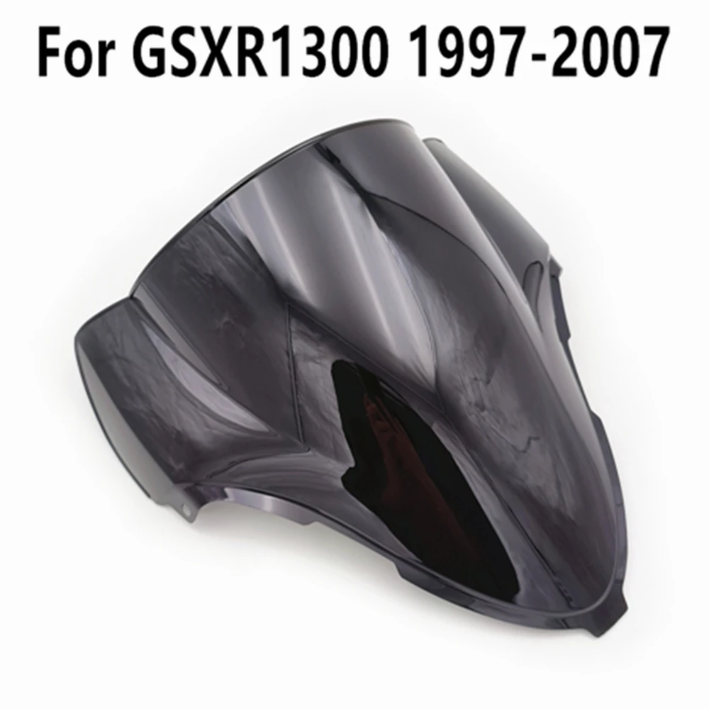 Wind Deflectore Windscreen Black Transparent Fit GSXR 1300 1997-2000-2001-2002-2003-2004-2005-2006-2007 Windshield For GSXR1300