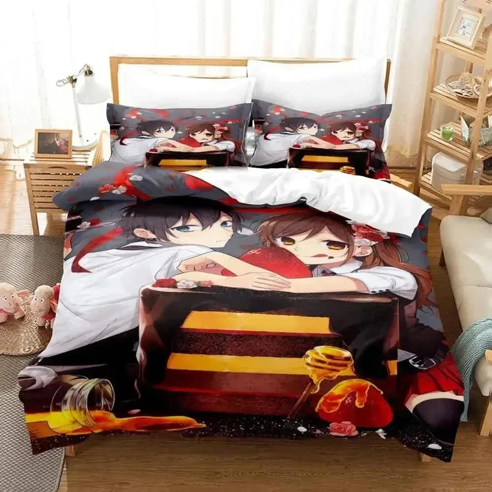 3D Anime Hori san to Miyamura kun Horimiya Bedding Set Duvet Cover Bed Set Quilt Cover Pillowcase Comforter king Queen Size