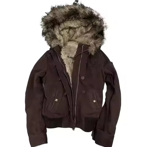 Vintage Popular New Fashion Fur Collar Jacket Female Street Hip Hop Casual Joker Loose Padded Velvet Cotton-padded Jacket Coats