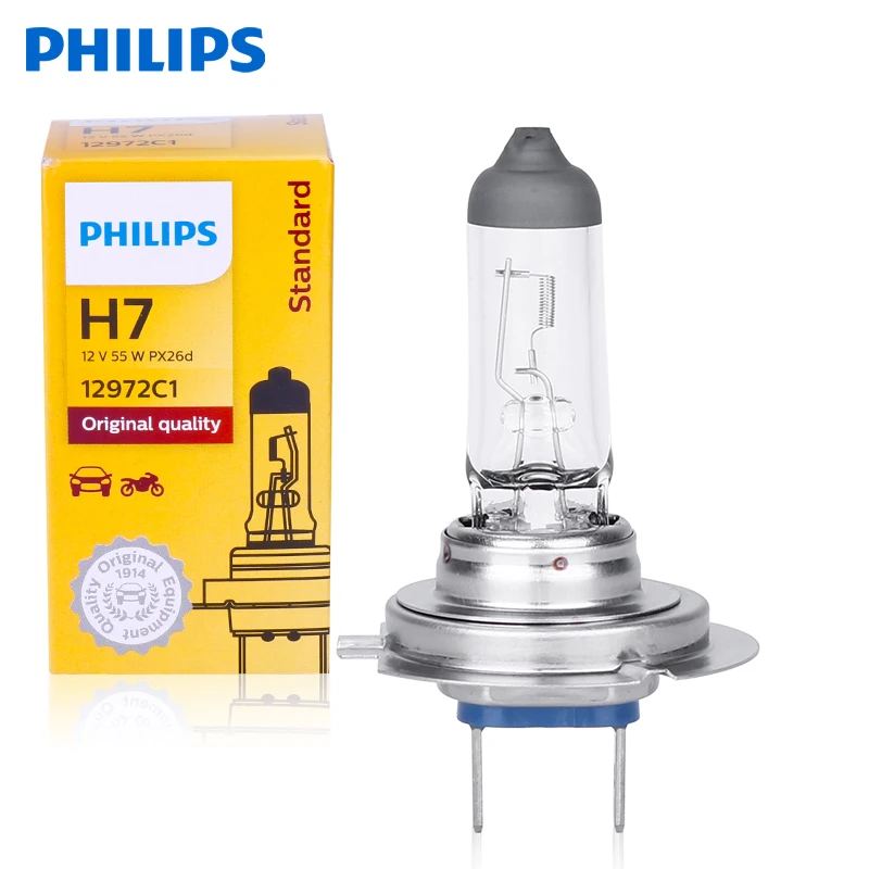 Philips H4 H7 H11 Vision Oryginalne samochodowe światło główne H1 H3 H8 H9 9005 9006 HB3 HB4 H27W1 3200K Automatyczna standardowa żarówka