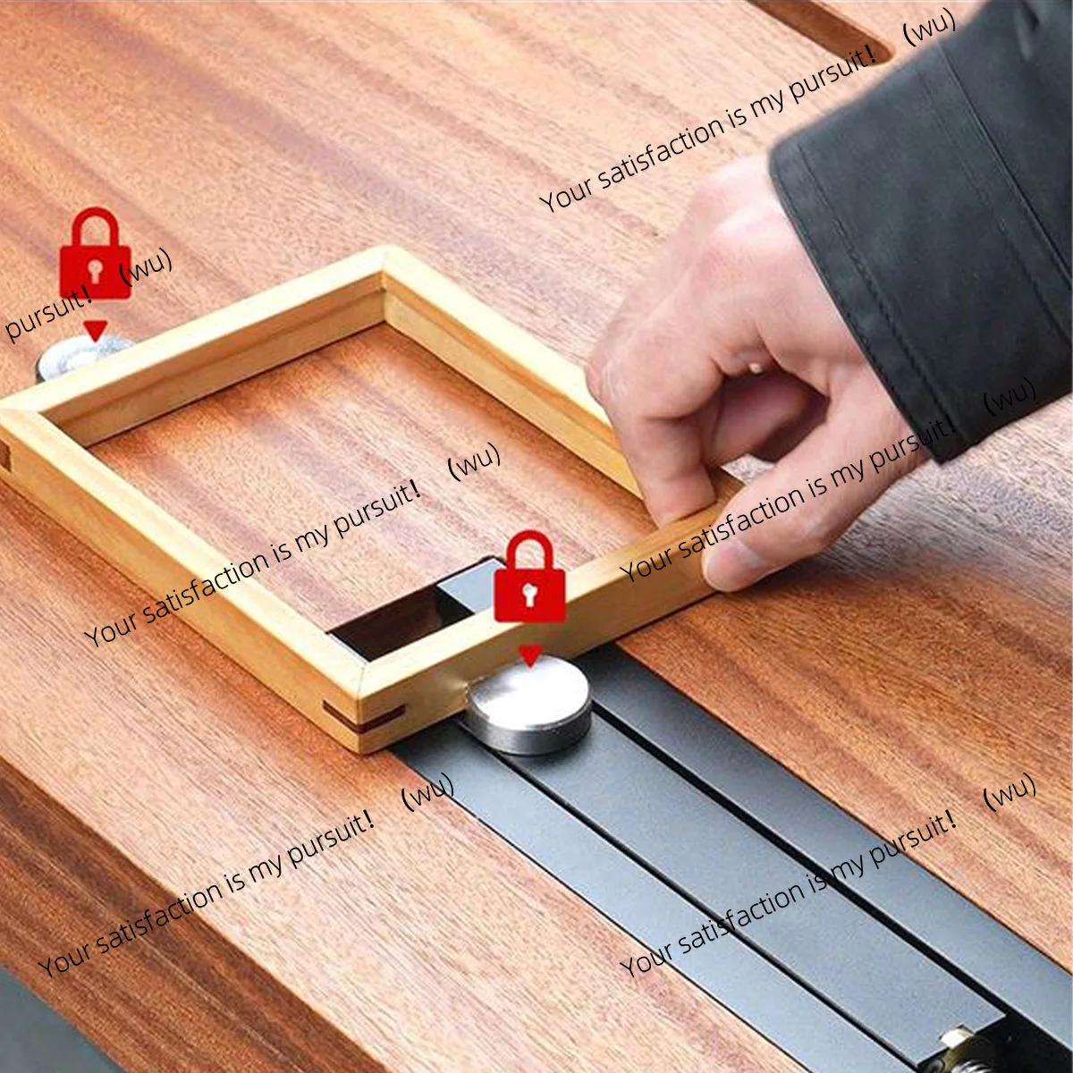 Woodworking Table Fast Moving Inertia Tail Plier, Workbench Fixture Vise 0-110mm Applicable Range Bench Clamp for 20mm Dog Holes