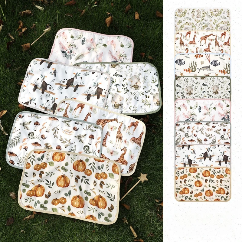 

Cute Cartoon Newborn Pillows 8 Layer Soft Bamboo Cotton Fabric Infant Baby Pillow Feeding Saliva Towel Bedding Accessories