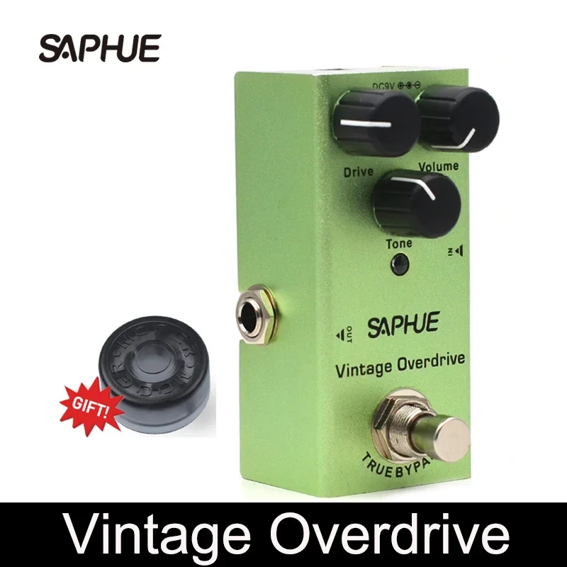 

Винтажная электрогитара SAPHUE Overdrive/громкость/регулятор тона, педаль с эффектами Mini Single Type DC 9V True Bypass