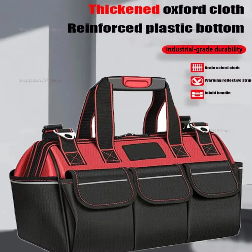 1680D Oxford Cloth Tool Bag Professional Electrician Wrench Waterproof Working Multifunction Organizing Storage Tool Bag
