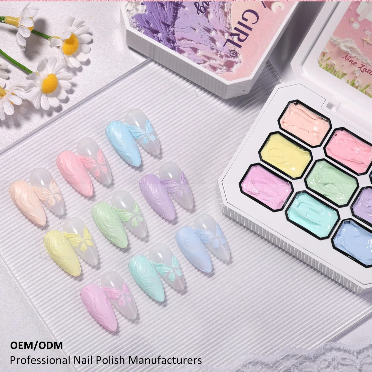 9-شبكة معكرون النفط اللوحة الصلبة هلام مسمار الفن الصباغ-لا مسح ثلاثية الأبعاد محكم النفط اللوحة تصاميم DIY بها بنفسك عمليات تجميل الأظافر شعبية