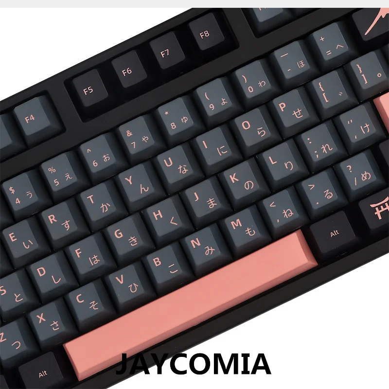 Imagem -02 - Gmk Night Sakura Keycap 135 Teclas 156 Teclas Dye Sub Perfil Cherry Pbt Japonês Coreano Russo Abnt2 de es fr para Teclado Mecânico