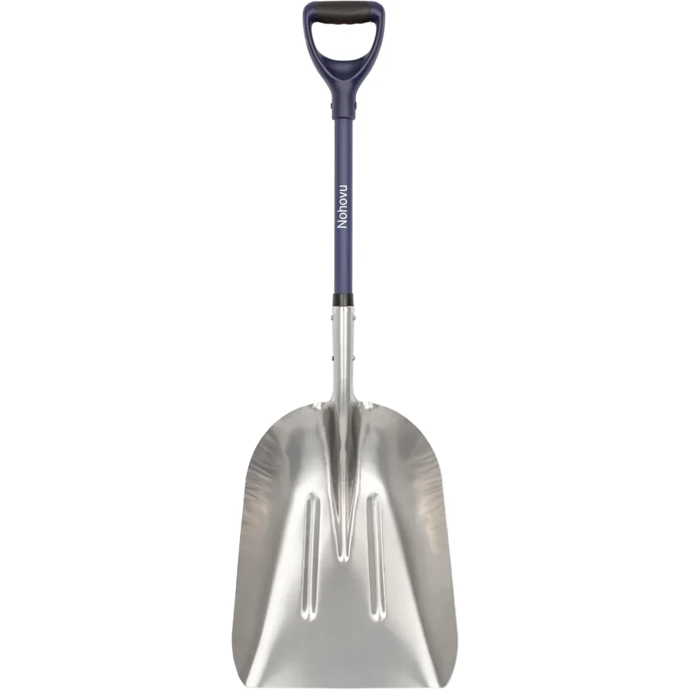 

45" Aluminum Snow Shovel, Large Capacity with Fiberglass D-Handle for Driveway Snow Removal