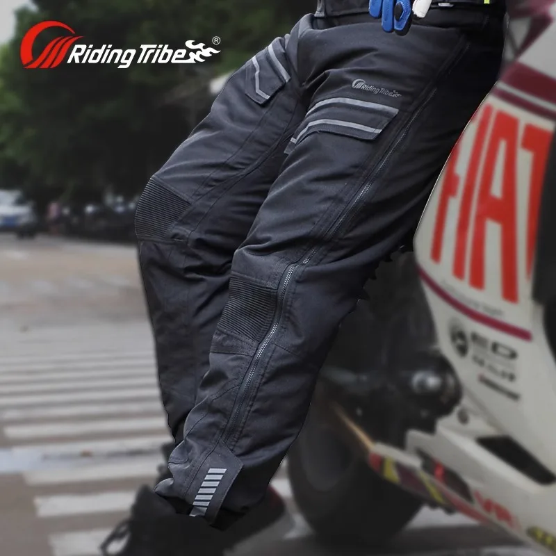 Motorcycle Quick-Release Pants Winter Thermal Windproof Protective Trousers Motobike Riding Pants with Detachable Kneepads HP-47