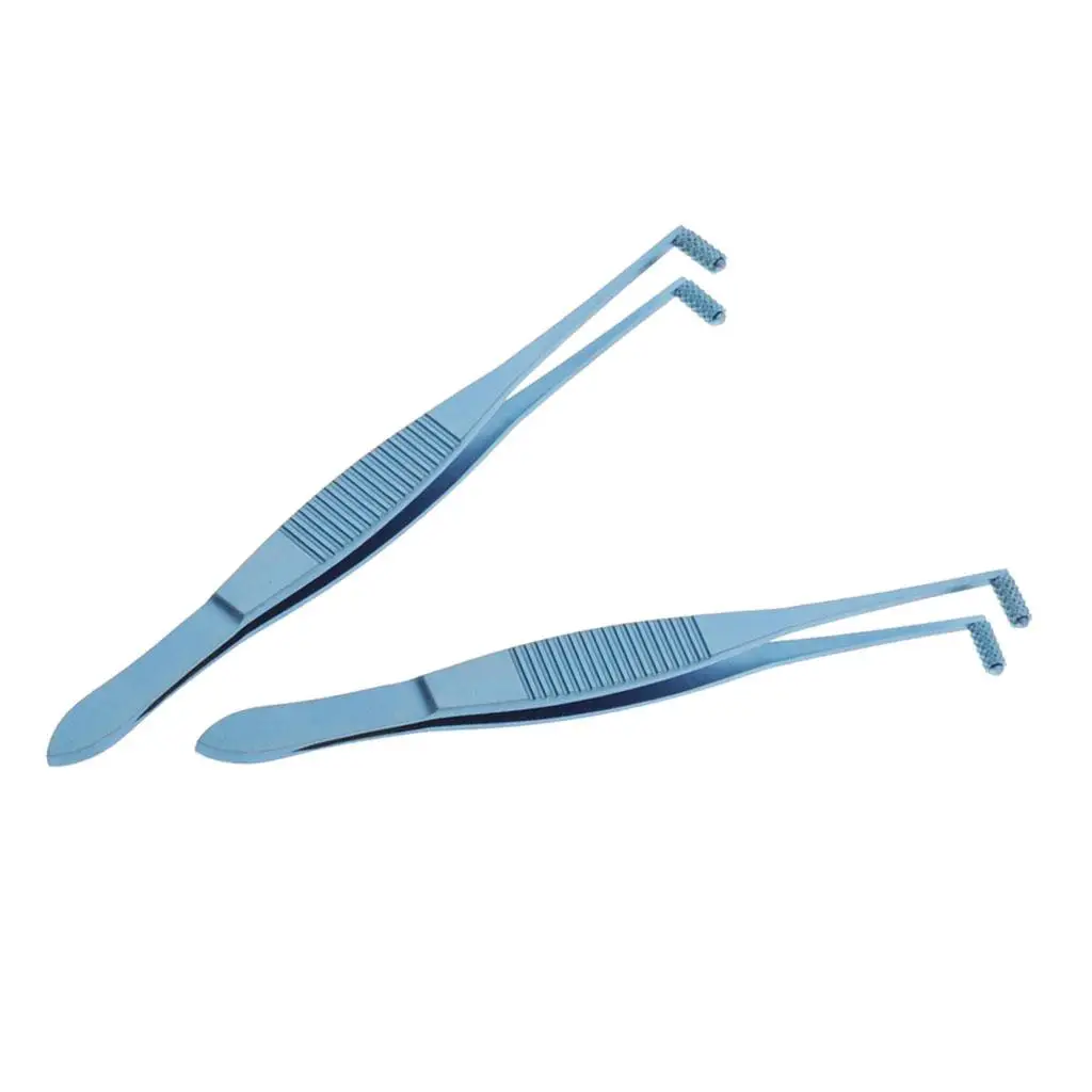 

Stainless Steel Eyelid Massage Tweezers Rectangular Head Blue Ophthalmic Instrument for Tarsal Gland Care