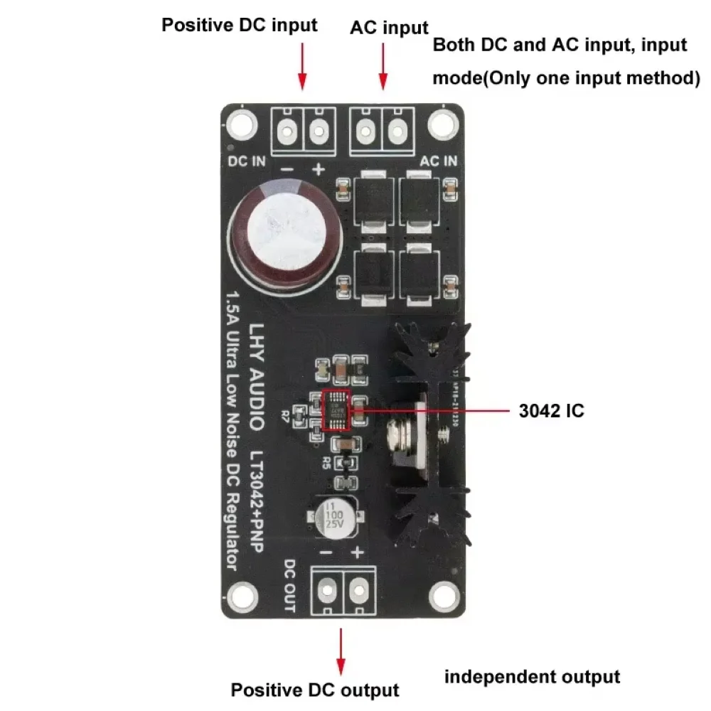 LT3042 Regulated Low Noise High Precision Linear Positive Voltage 5V 12V DC Power Supply Upgrade for DAC Decoder Amplifier image 3