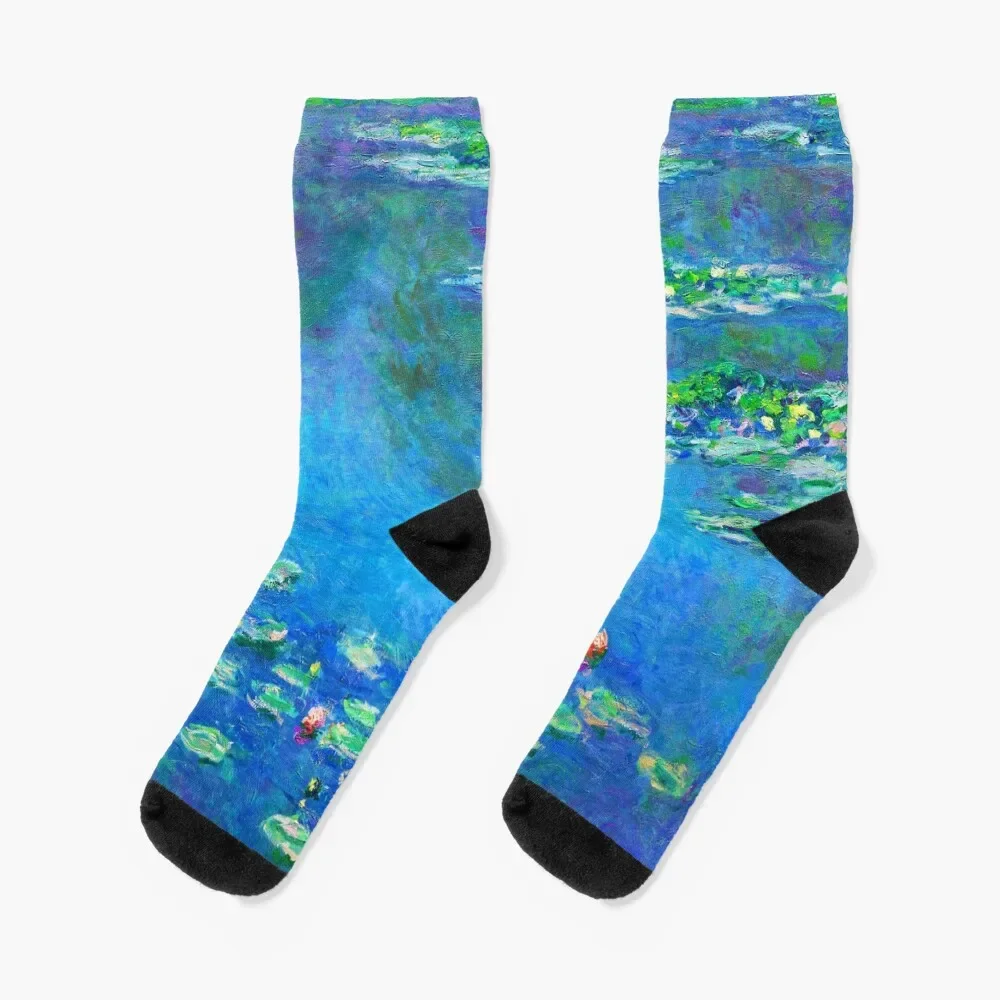 

Claude Monet Water Lilies Color-Enhanced Socks Lots gym Girl'S Socks Men's