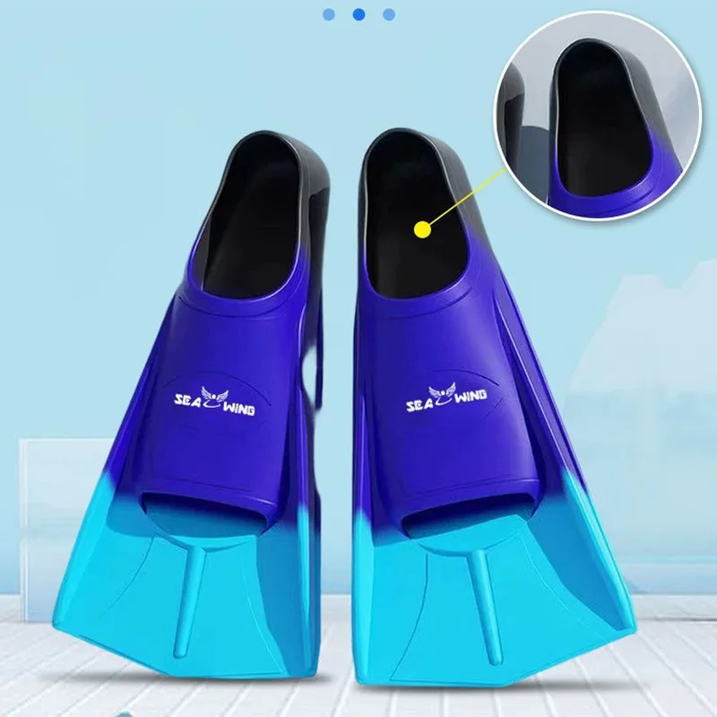 Adults Short Dinving Fins Light Full Foot Pocket Travel Short Blade Fins Flippers for Snorkeling Diving Scuba Swimming Blue Pink