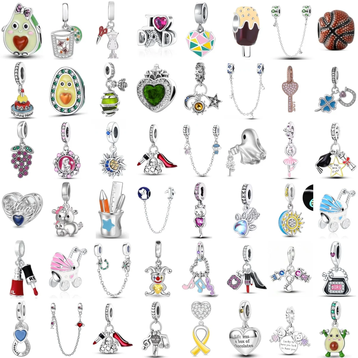 2026 925 Silver Key Cake Bag Pendant Dangle Charm Basketball Bead Fit Original DIY Bracelet Women's Jewelry Anniversary Gift