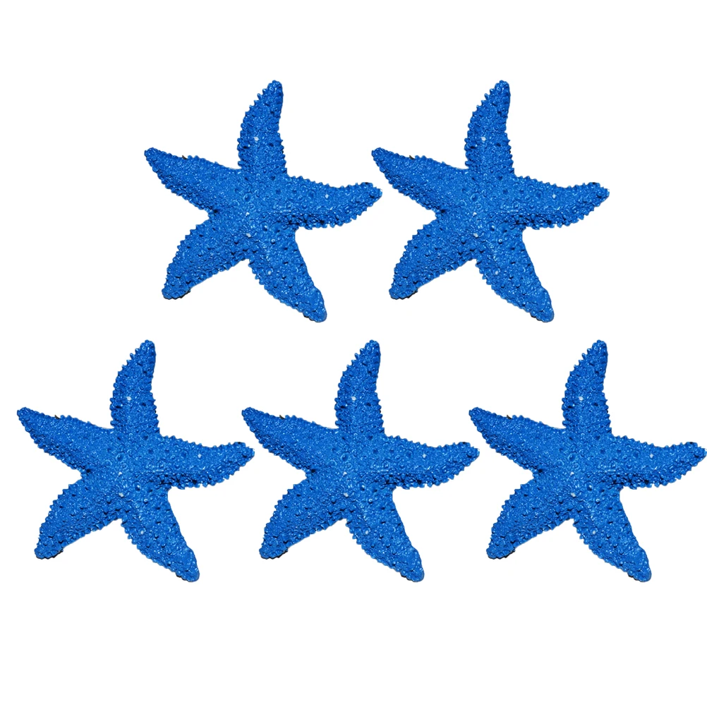 

5pcs Resin Sea Star Fish Tank Decor Eco Friendly Safe for Aquarium Pebble Road Wall Vase Flower Pot White Ornament