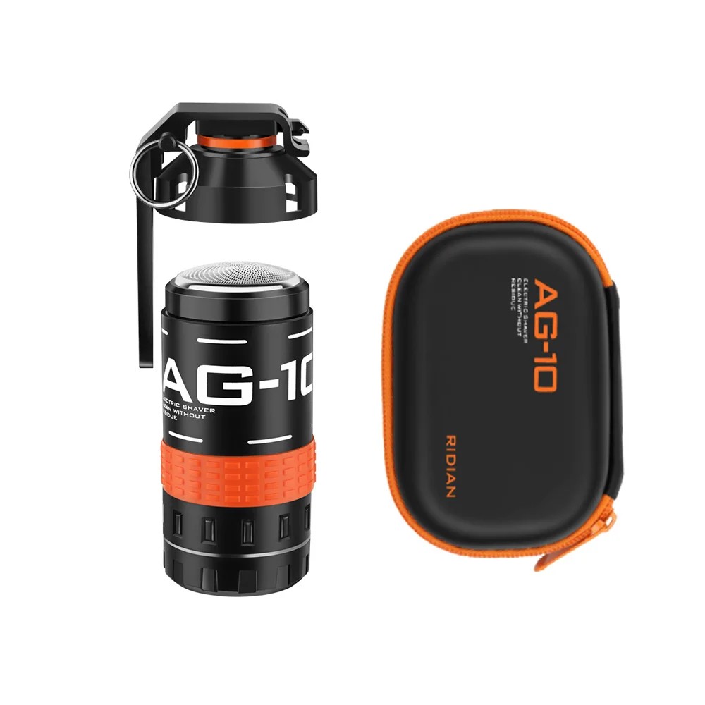 

Men's Hand Grenade-Style Electric Shaver with Rechargeable Battery and Dedicated Storage CaseRazor Electric Shaver Professional
