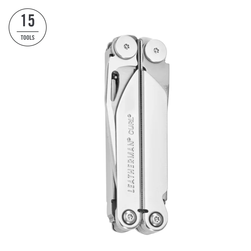 LEATHERMAN, Curl Multitool, Stainless Steel Everyday Tool with Nylon Sheath