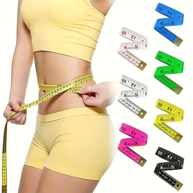 10Pcs 150cm/60" Sewing Tailor Soft Tape Measure Centimeter Meter Sewing Measuring Tape Body Measuring Ruler Random Color Tool