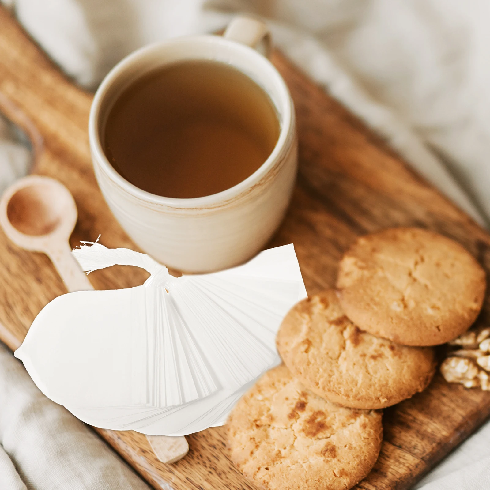 

100pcs Disposable Tea Filter Bags 6x8cm White Paper Infuser for Loose Leaf Tea Coffee Herb Spice Halogen Brewer