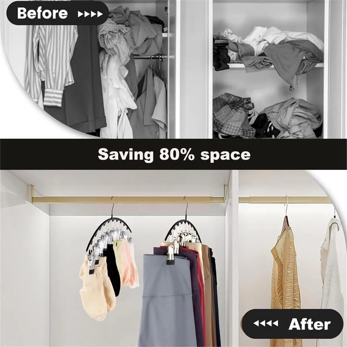 A67T NEW Stainless Steel Drying Socks Clothes Rack Multi-Clip Balcony Windproof Multi-Function Drying Pantyhose Hanging Clothes