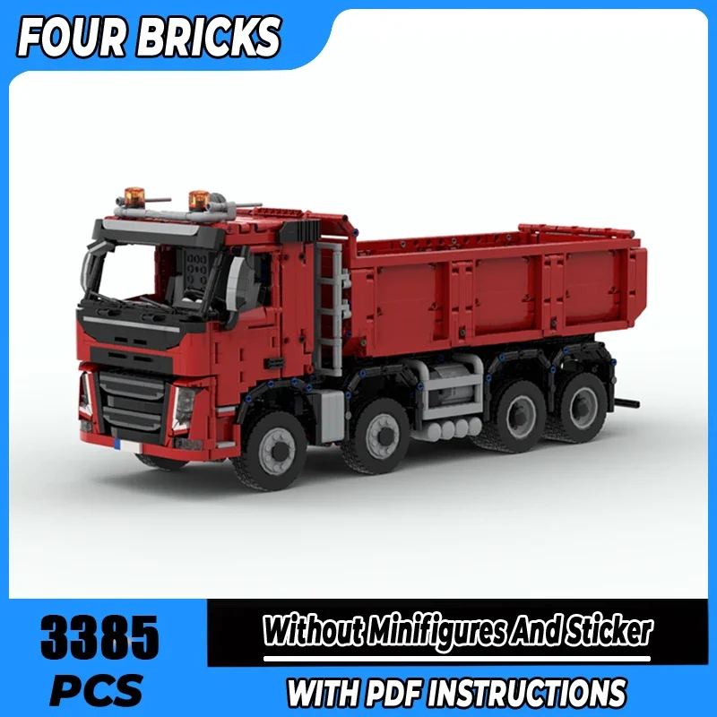 

Moc Building Blocks Dump truck - FM 8x4 Technology Modular Bricks Model Gifts Christmas Toys DIY Sets Assembly