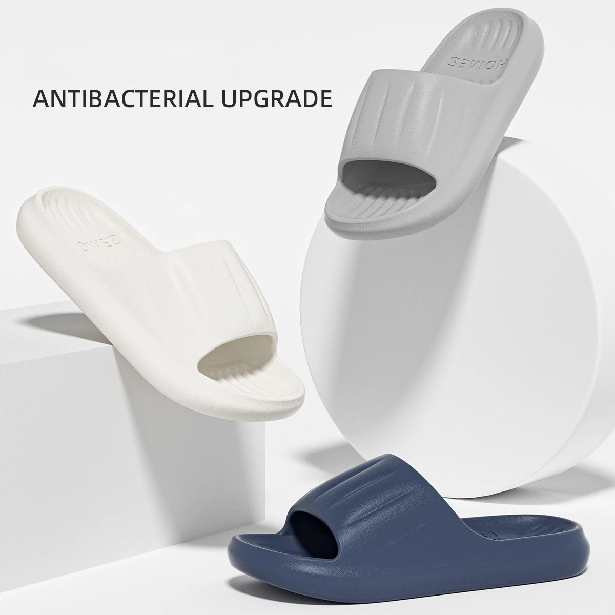 

Women Summer Flat Slides Non Slip Bathroom home Slippers thick Soft Comfortable Indoor Outdoor Beach Sandals party Couple Shoes