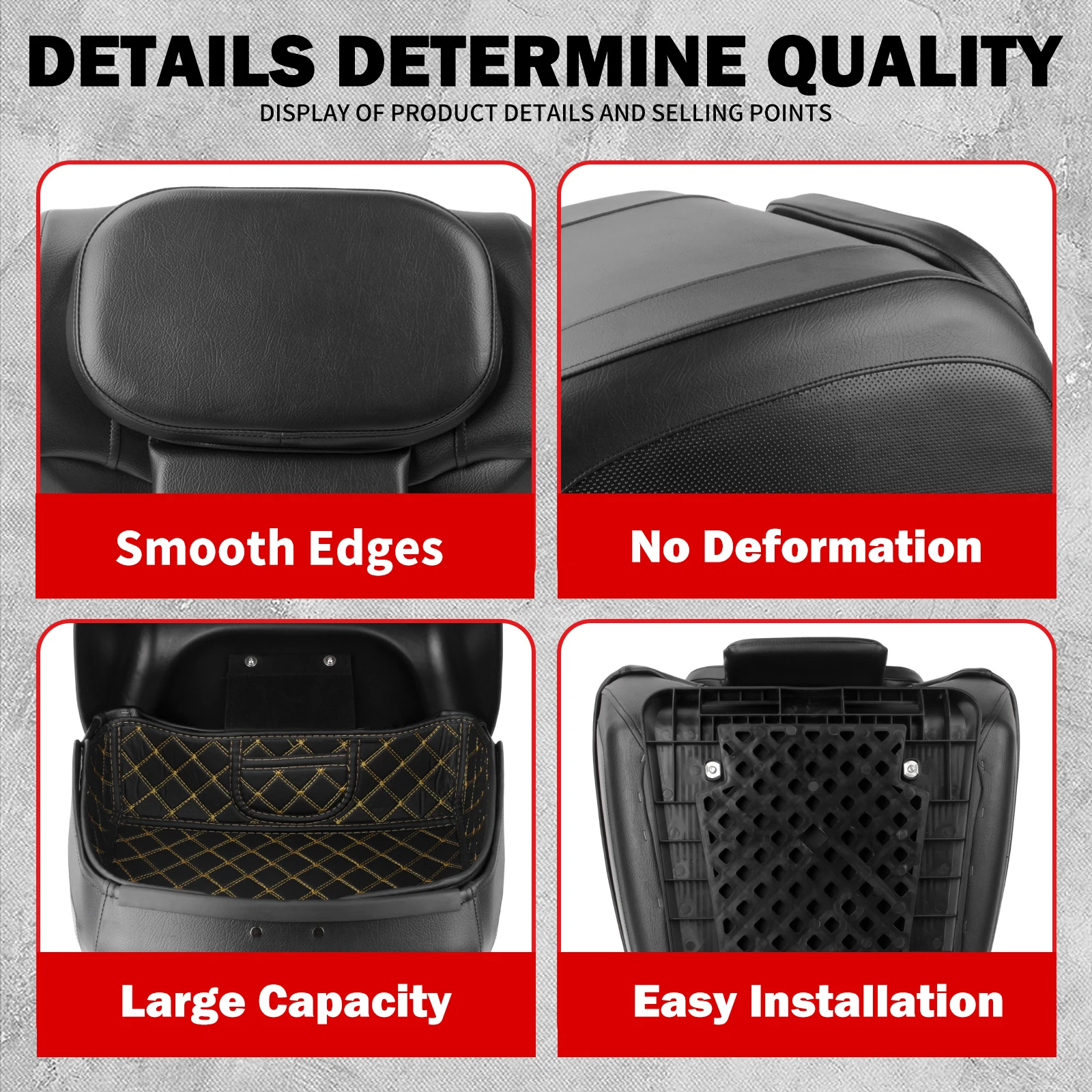 Motorcycle Universally Rear Luggage Storage Tool Box Tail Travel Case For Harley Touring Sportster Softail For Yamaha For Honda