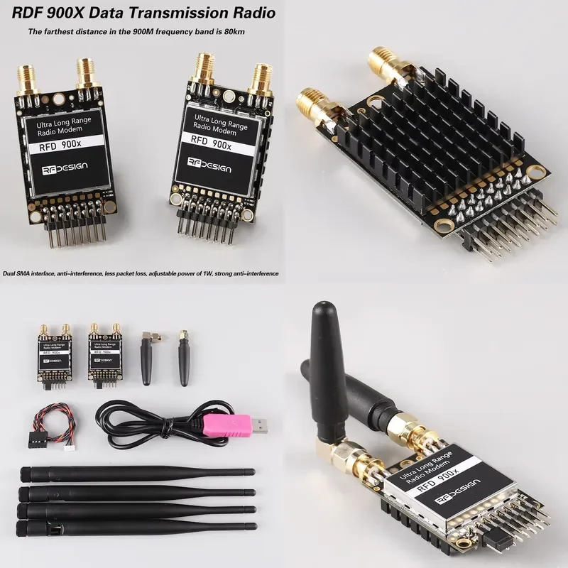 RFD900X High-Frequency Radio Module 40km Long Distance Data Transmission Australian Imported Modem for Remote Area