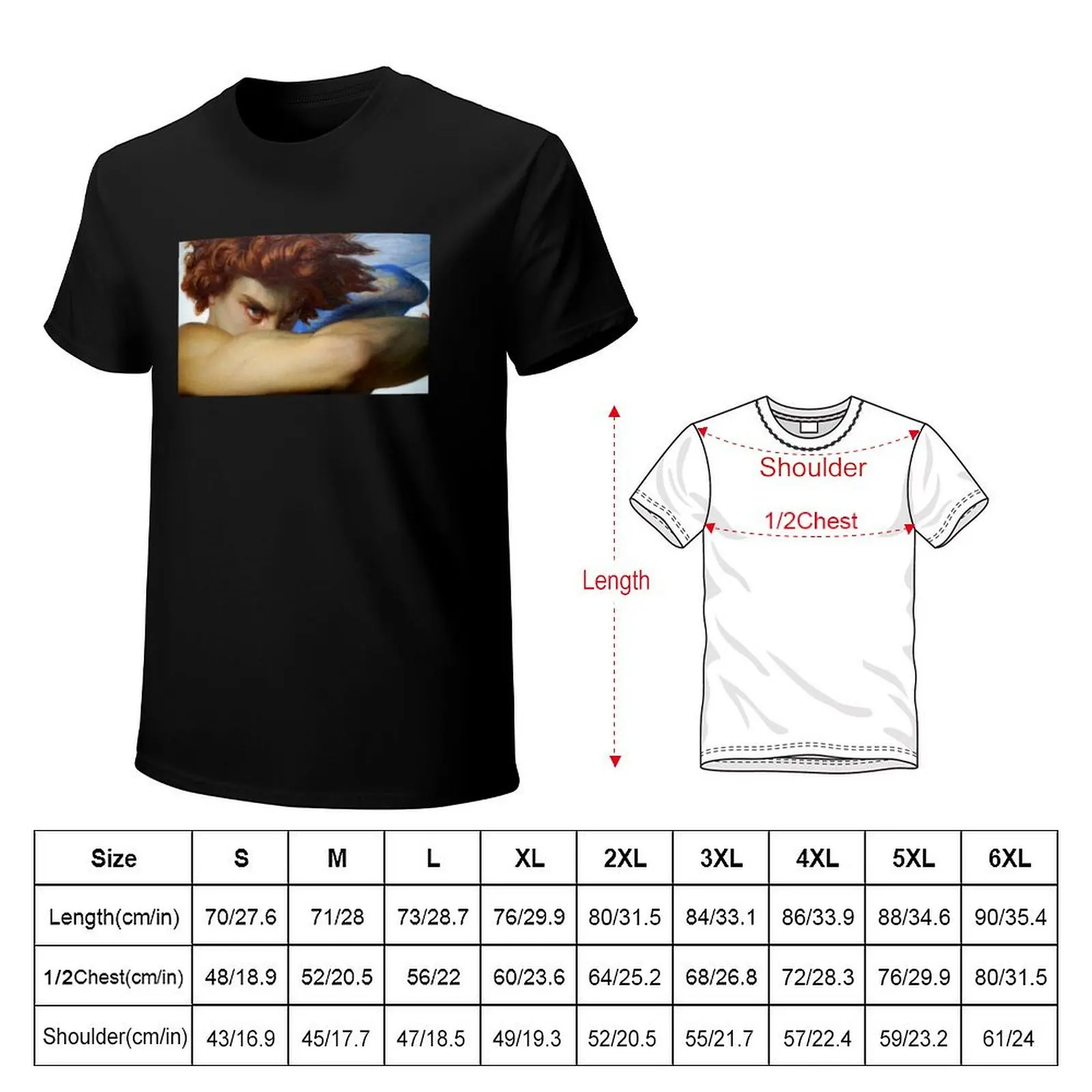 Fallen Angel Shirt Painting Lucifer Alexandre Cabanel T-Shirt t shirts with prints T-Shirt