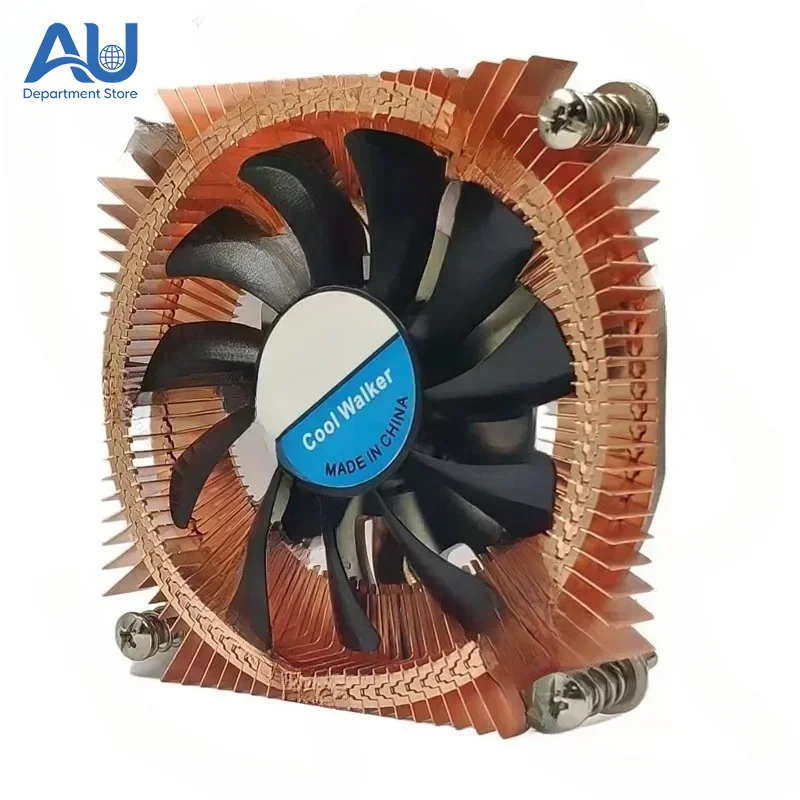 Ultra-thin pure copper heat pipe CPU radiator 1700 1200 115X industrial control NAS silent OPS ball fan