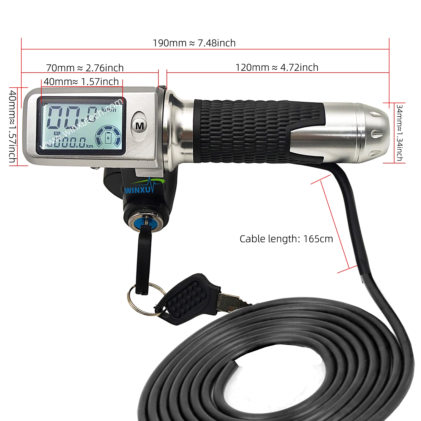 36V 48V 350W 18A Brushless Motor Universal Controller LCD Speed Display Throttle 3 Gear for Electric Scooter Bicycle E-scooter