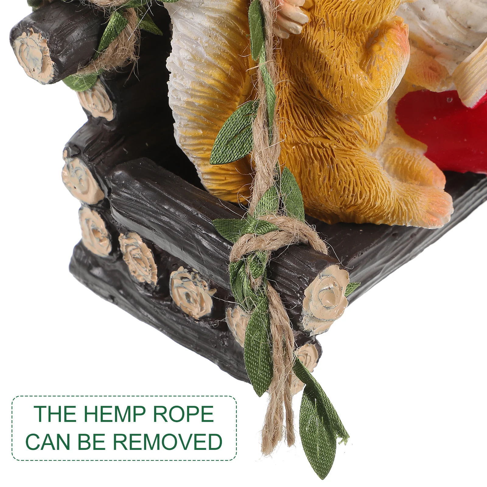 

Подвесное украшение для сада из смолы для чтения, уличные качели, украшение в виде животного, милое садовое украшение, статуя животного, декор в виде дерева