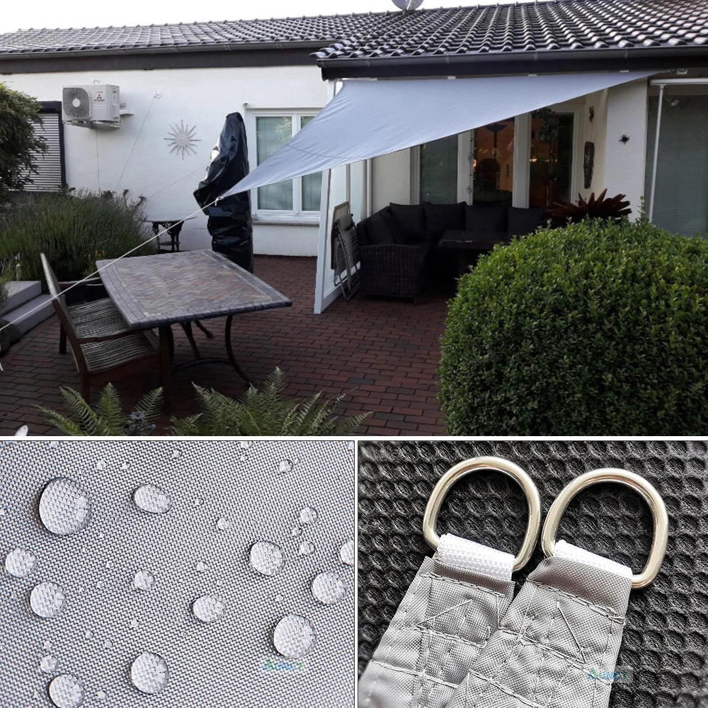 Sombrilla de protección triangular para exteriores, parasol impermeable con forma de toldo para cubrir patio, jardín o piscina, o para proporcionar