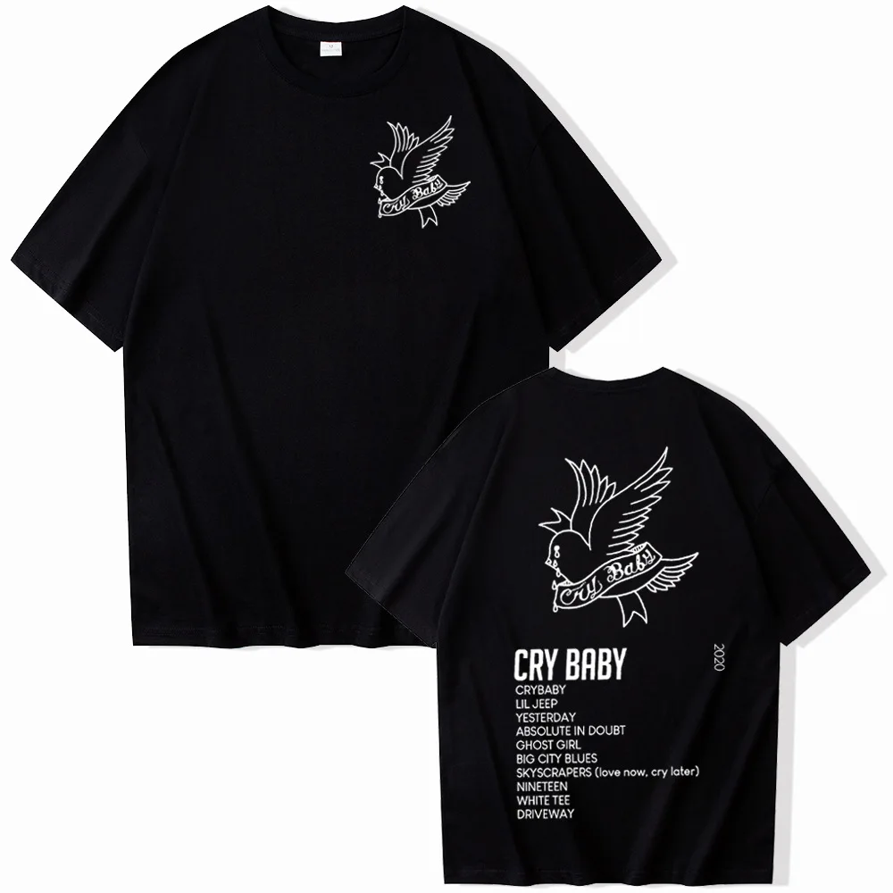 Lil Peep Crybaby 100% cotton summer men's round neck short-sleeved T-shirt outdoor casual hip-hop top street fashion men's wear