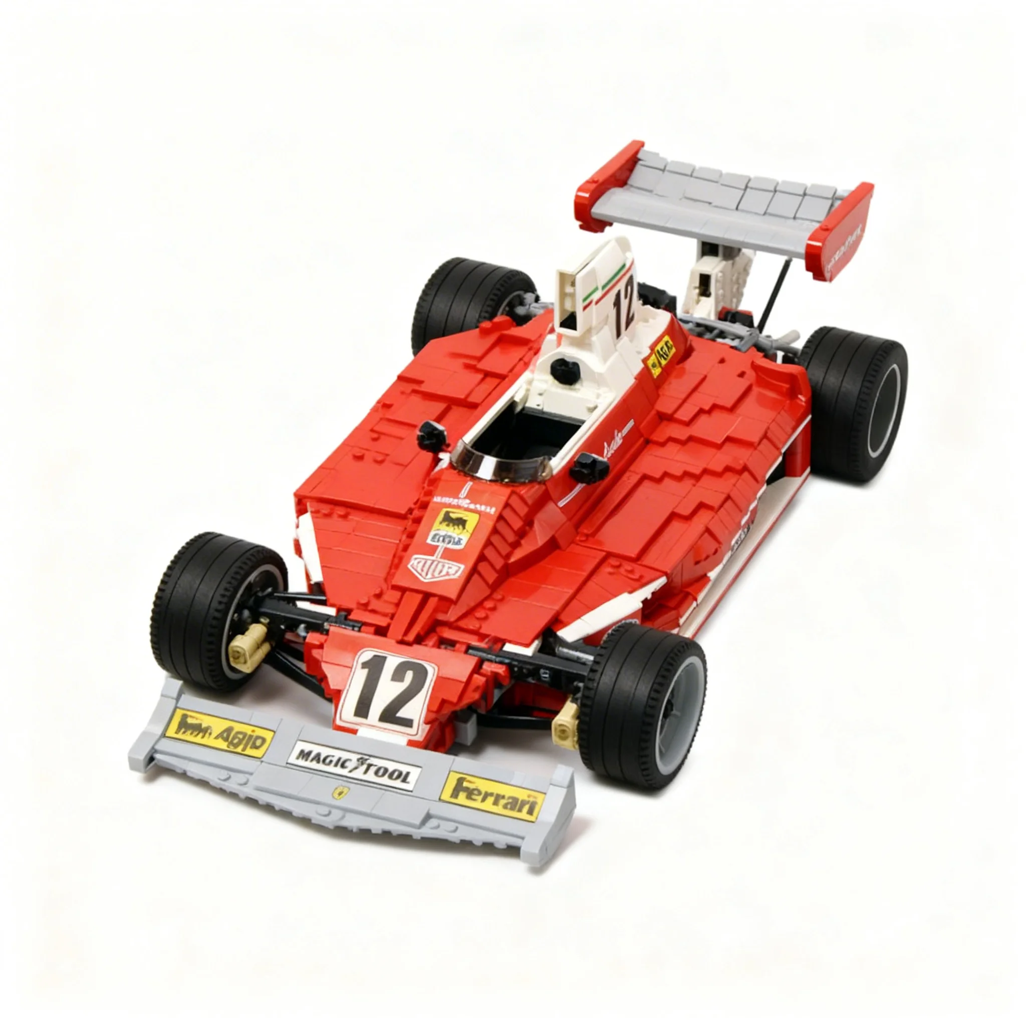 2070pcs MOC Red Racing Car 312T Creative Advanced Build Model Building Blocks Pack Premium Detailed Challenge Craft Fan Toy Gift