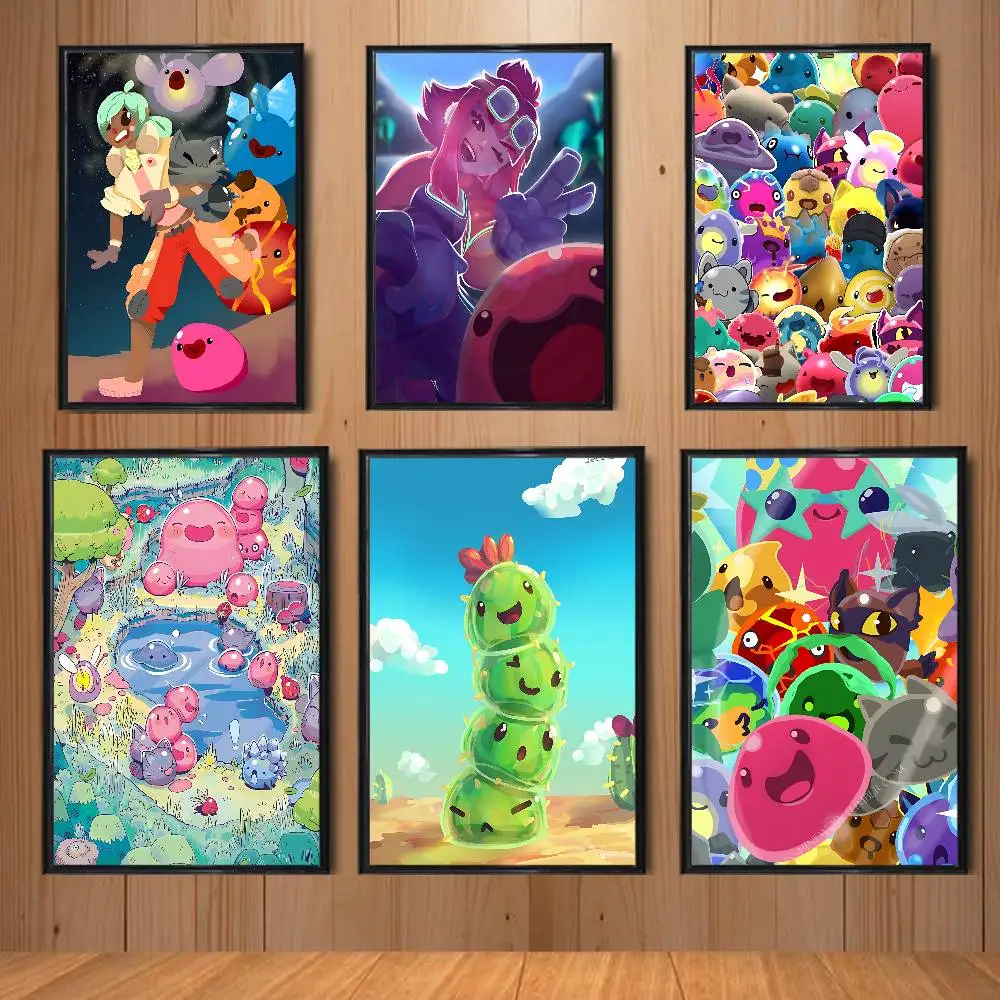 

cute Naughty Slime Rancher High Quality Dorm Living Room Aesthetic Wall Decoration Painting Poster Stickers Gift
