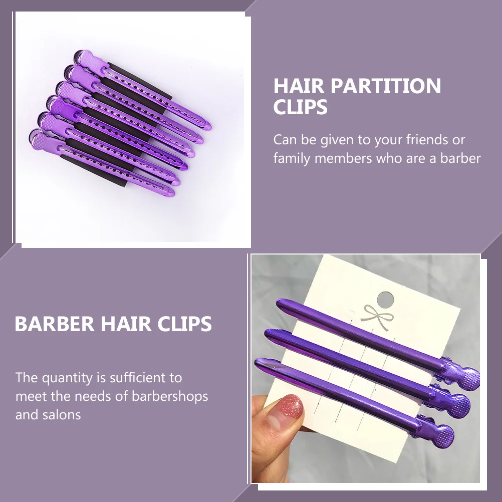 

12 Pcs Shape Clip Dressing Cutting Colored Clips for Hair Hairdressing Styling Clamps Sectioning Haircut Partition Tool Dense