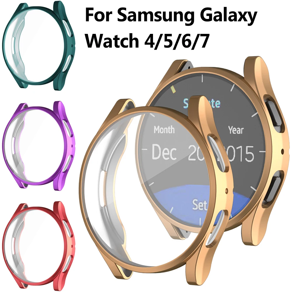 

TPU Case for Samsung Galaxy Watch 6 40mm 44mm All-Around Bumper Screen Protector Protective Cover for Watch 6 Classic 43mm 47mm