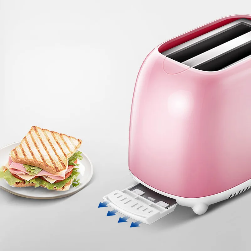 Automatic Bread Toaster Household Toaster 2 Slices Breakfast Toast Mini Bread Sandwich Machine