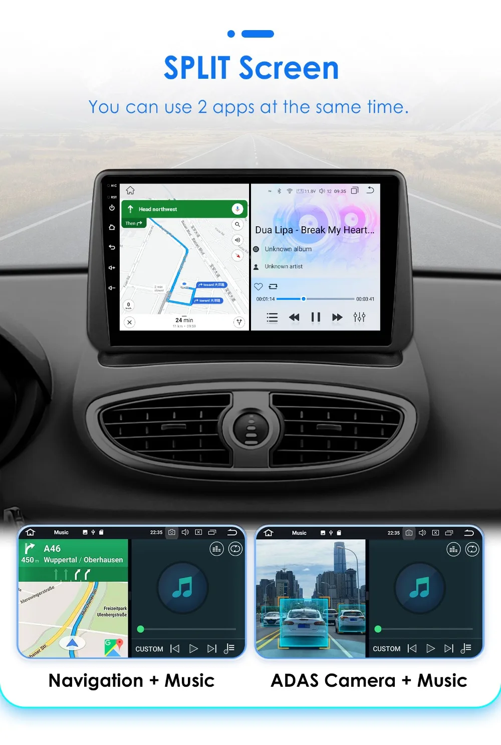 Autoradio Android 13, Navigation GPS, Carplay, Lecteur Stéréo, WIFI 4G, DSP, pour Voiture Renault Clio 3, CLIO 3 (2005-2014)