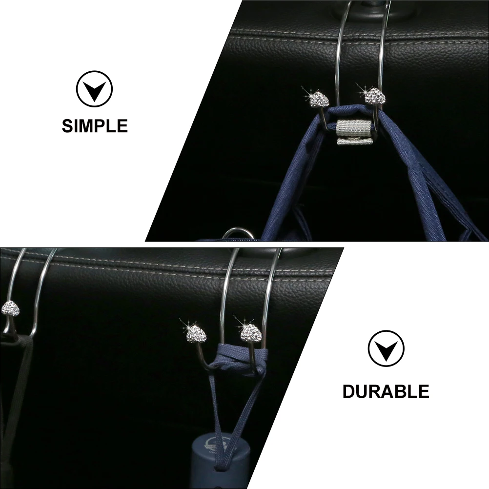 

2 PCS Storage Car Headrest Hook Hooks Multifunctional Hanger Organizer Back Seat