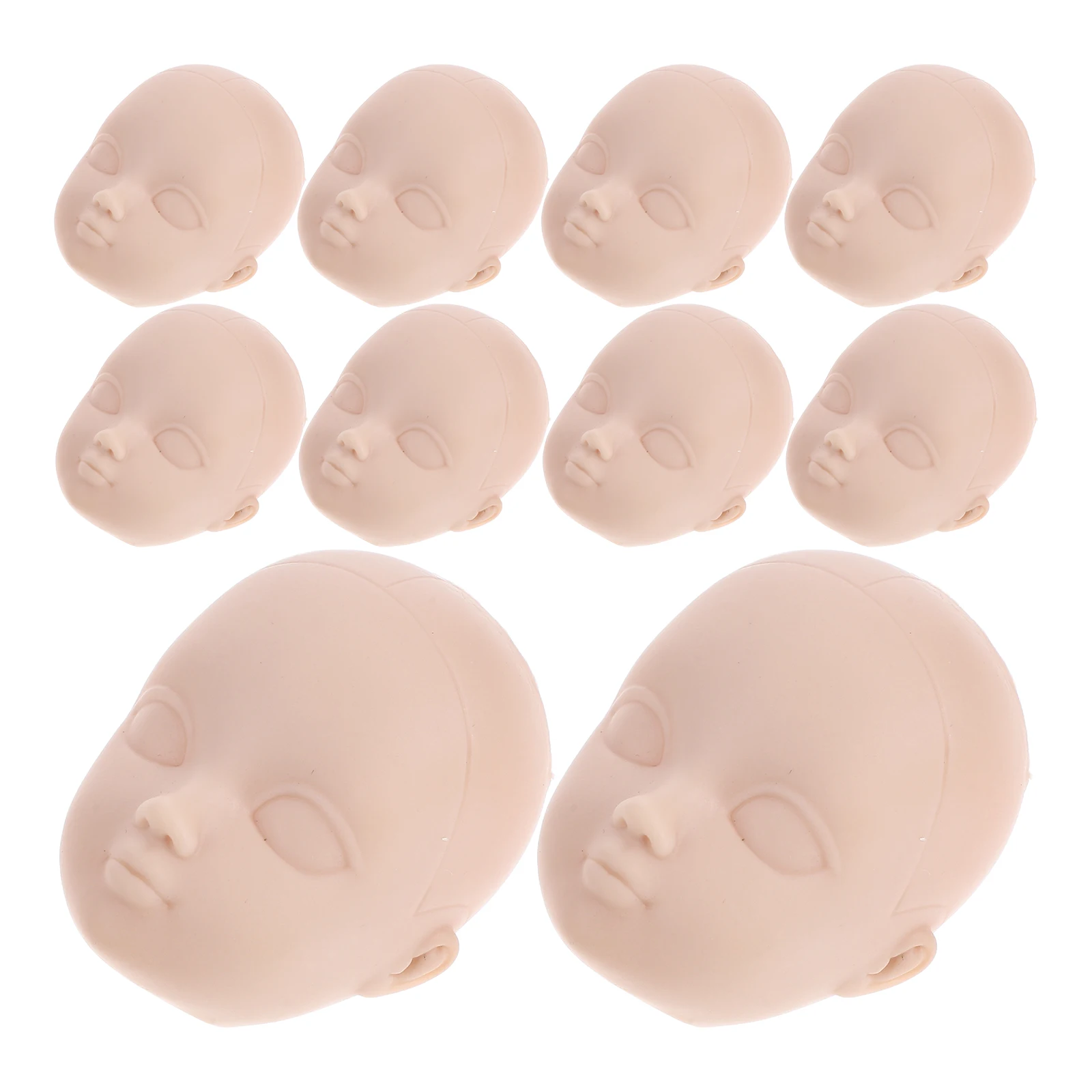 

10 Pcs Practice Makeup Body Crafting Replacing Parts Painting Simple Head Design Head For Makeup Lashes