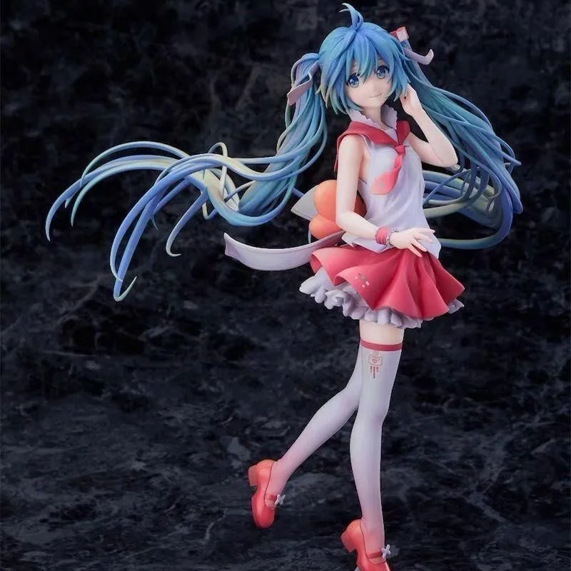 Hatsune Miku Anime Figura Brinquedos para Meninos e Meninas, Figuras de Ação, Modelo Kawaii, Presente Bonito, Ornamentos de Mesa, Itens Frete Grátis, 26cm