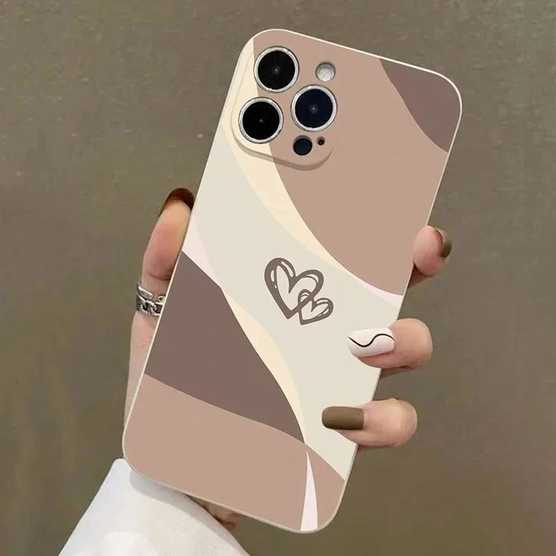

Heart Shaped Painted Phone Case For Xiaomi Redmi Note 14 13 12 11 Pro Plus 5G 14S 12S 11S 10S 10 14C 13C 12C Silicone Soft Cover