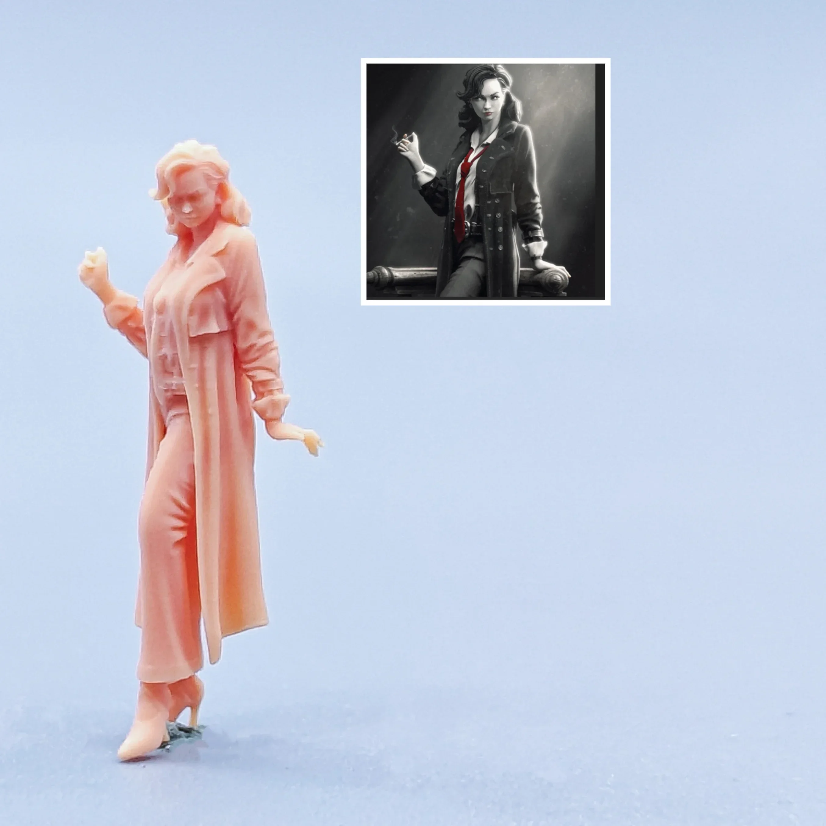 1/64 Figuren Maßstab Modell Harz Lola ungefärbte Miniaturen Diorama handbemalt C322