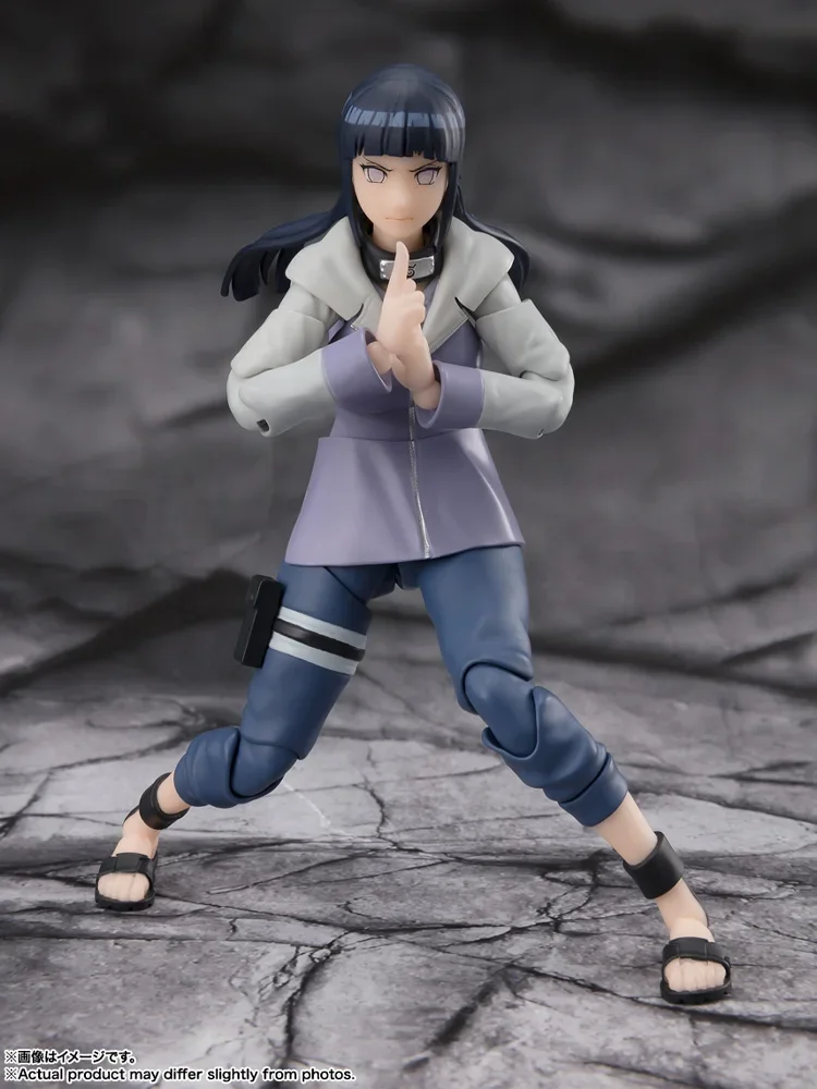 Em estoque original bandai s.h. figuarts naruto shf hinata hyuga virtuoso byakugan pvc anime figura de ação modelo coleção brinquedo
