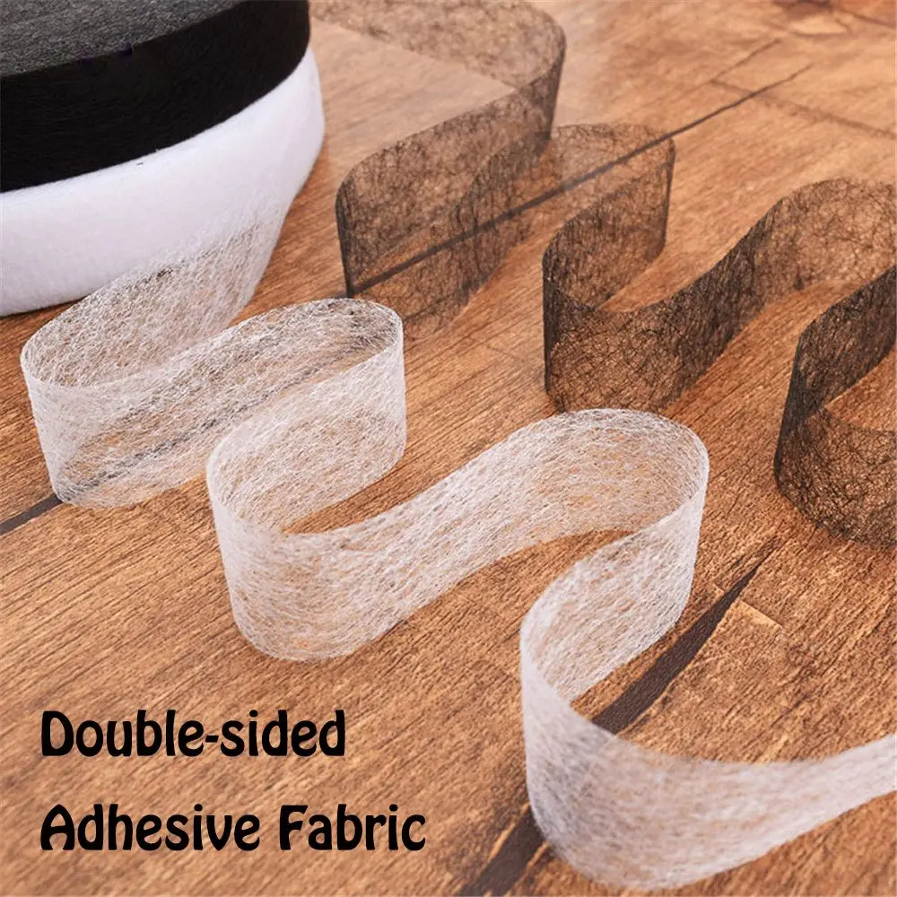 50 Meters Adhesive Fabric Double-sided Wonder Web Iron On Hemming Tape Roll Clothes Sewing Turn Up Hem